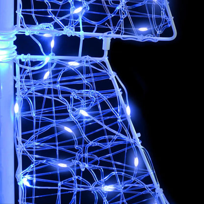 Albero di Natale con 240 LED Blu 180 cm Acrilico | homemem39