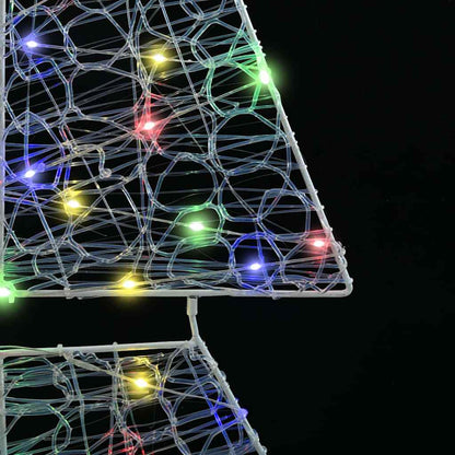 Albero di Natale con 240 LED Multicolore 180 cm Acrilico