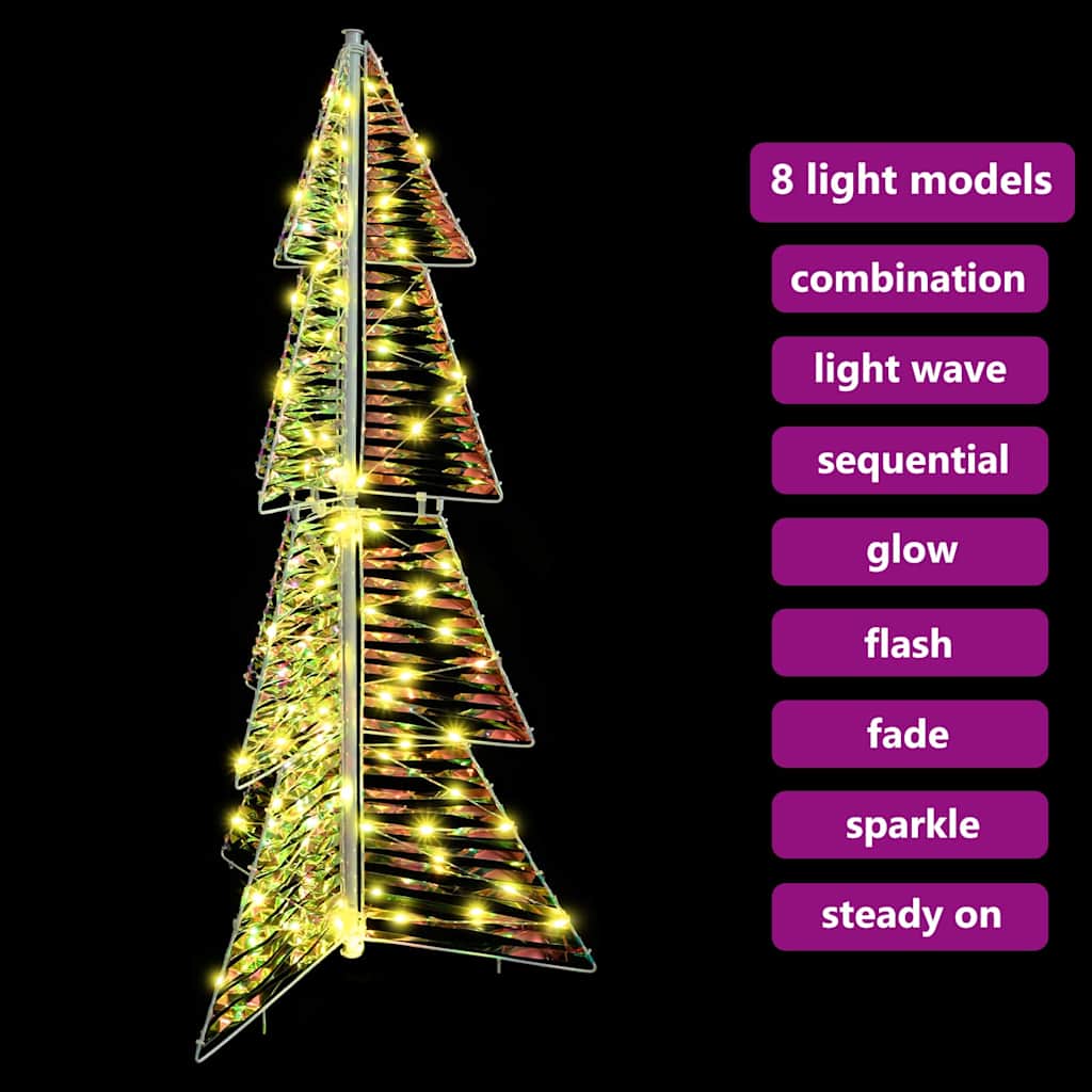 Albero di Natale con 100 LED Bianco caldo 120 cm PET | homemem39