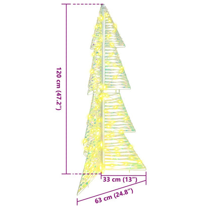 Albero di Natale con 100 LED Bianco caldo 120 cm PET | homemem39