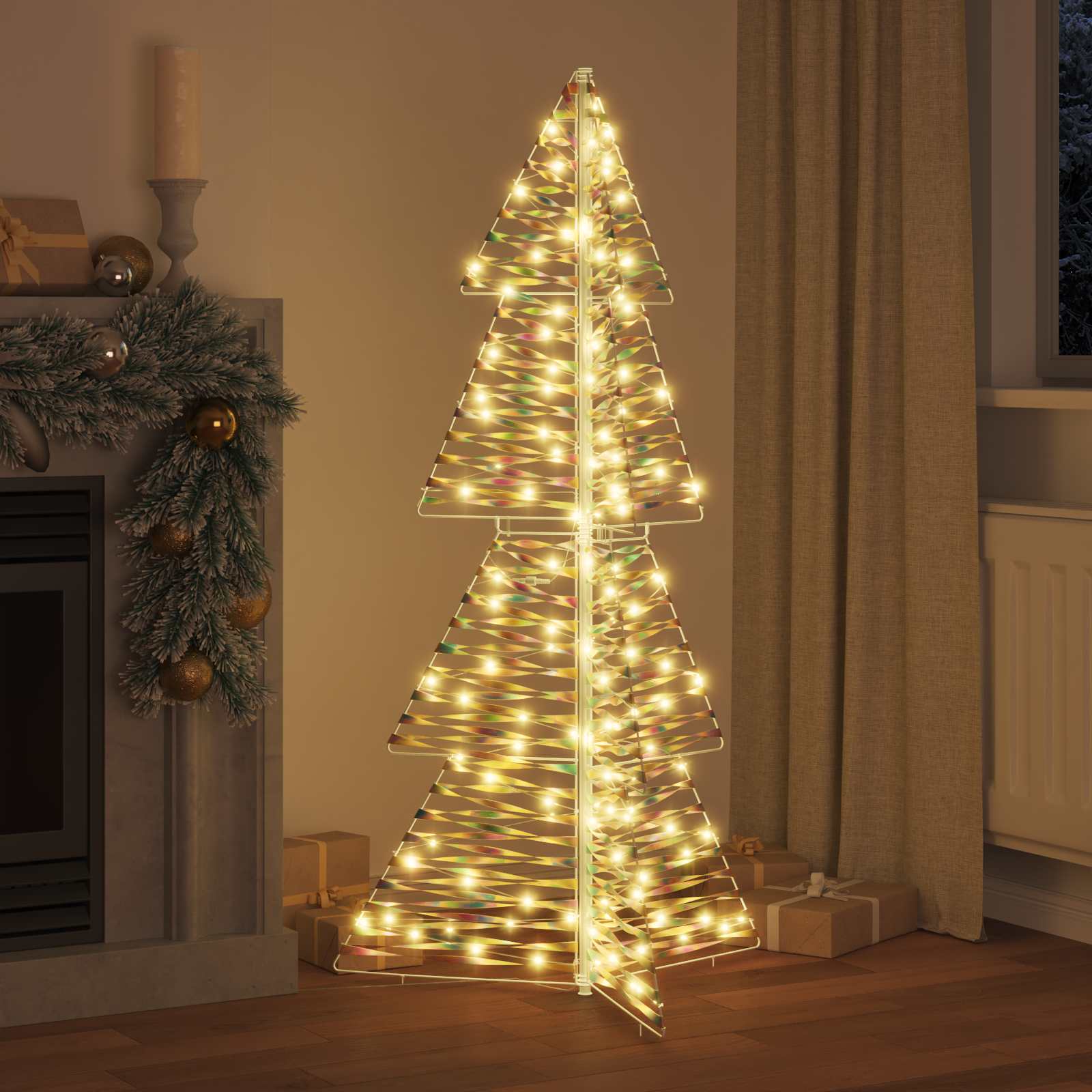 Albero di Natale con 160 LED Bianco caldo 150 cm PET | homemem39