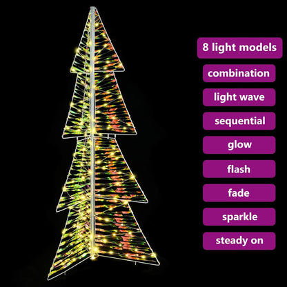 Albero di Natale con 160 LED Bianco caldo 150 cm PET | homemem39