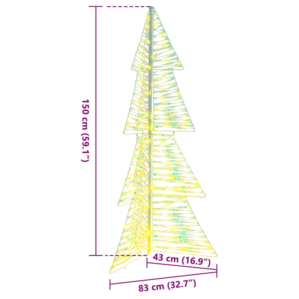 Albero di Natale con 160 LED Bianco caldo 150 cm PET | homemem39