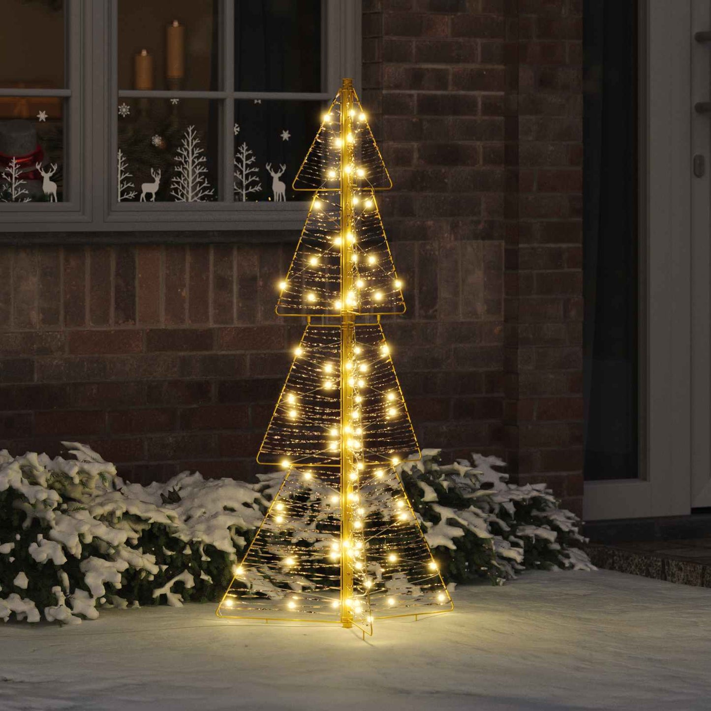 Albero di Natale con 100 LED Bianco caldo 120 cm PET | homemem39