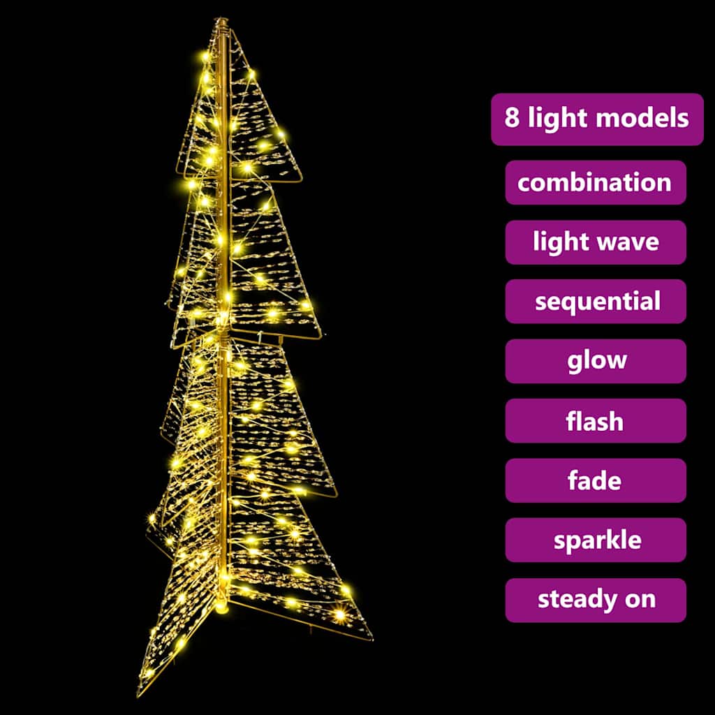 Albero di Natale con 100 LED Bianco caldo 120 cm PET | homemem39