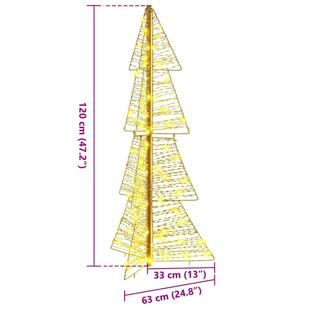 Albero di Natale con 100 LED Bianco caldo 120 cm PET | homemem39