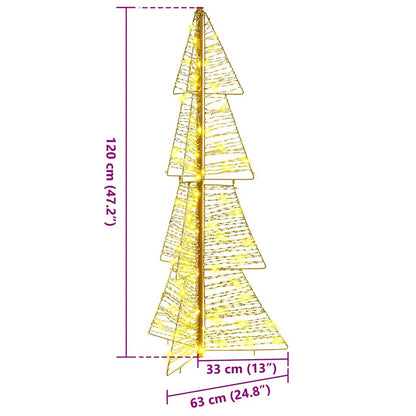 Albero di Natale con 100 LED Bianco caldo 120 cm PET | homemem39
