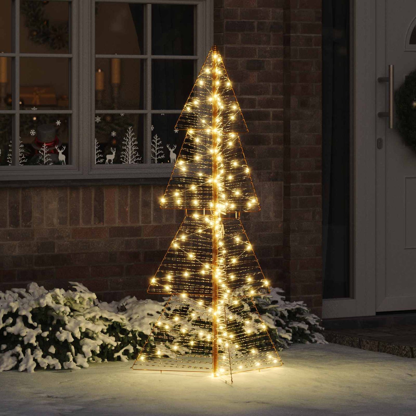 Albero di Natale con 160 LED Bianco caldo 150 cm PET | homemem39