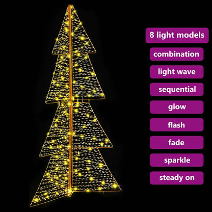 Albero di Natale con 160 LED Bianco caldo 150 cm PET | homemem39