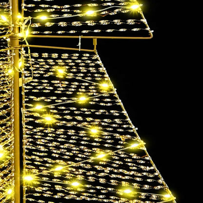 Albero di Natale con 240 LED Bianco caldo 180 cm PET | homemem39