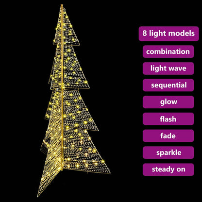 Albero di Natale con 240 LED Bianco caldo 180 cm PET | homemem39