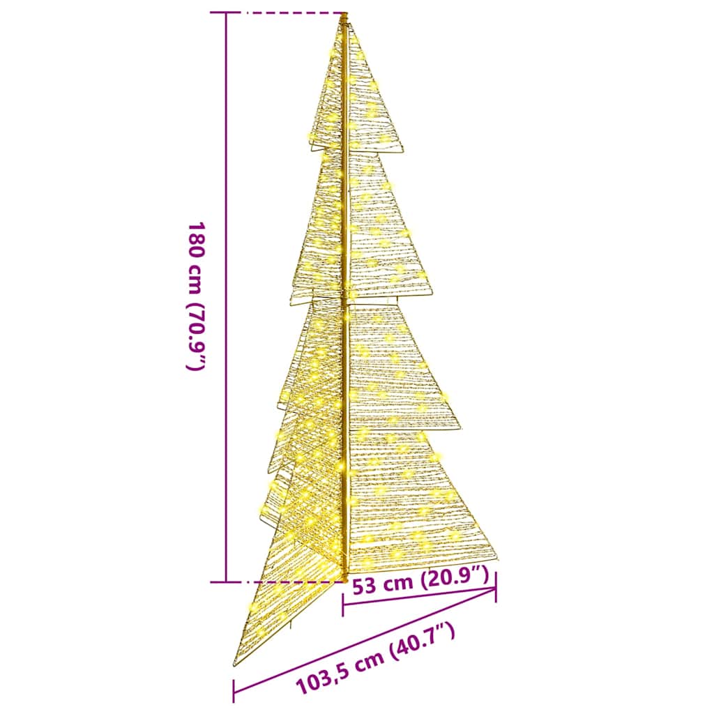 Albero di Natale con 240 LED Bianco caldo 180 cm PET | homemem39