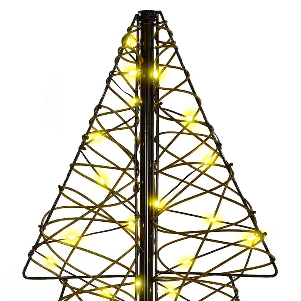Albero di Natale con 100 LED Bianco caldo 120 cm Rattan | homemem39