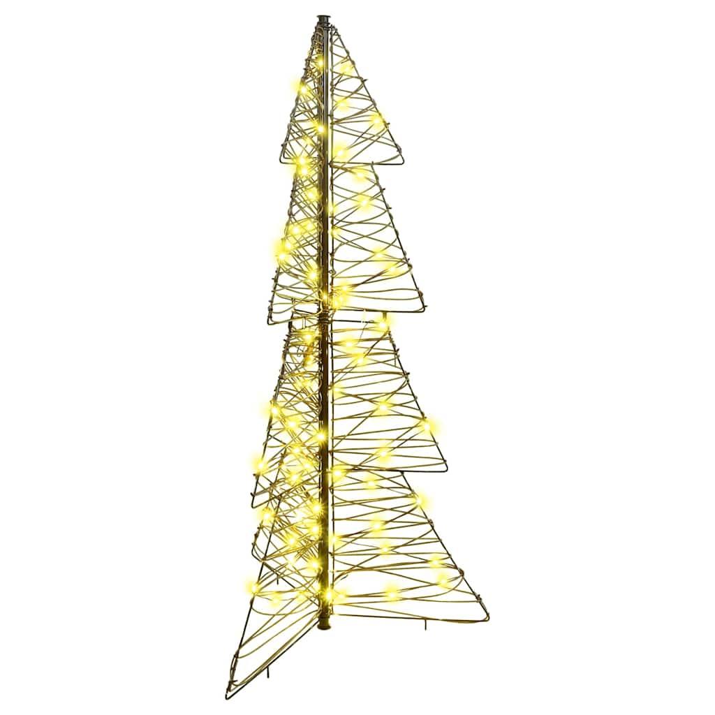 Albero di Natale con 100 LED Bianco caldo 120 cm Rattan | homemem39