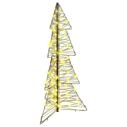 Albero di Natale con 100 LED Bianco caldo 120 cm Rattan | homemem39
