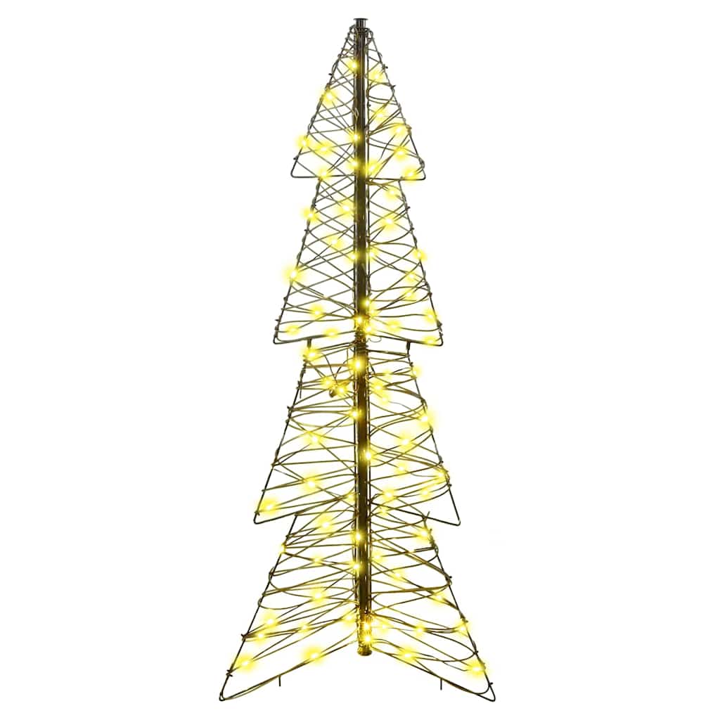 Albero di Natale con 100 LED Bianco caldo 120 cm Rattan | homemem39