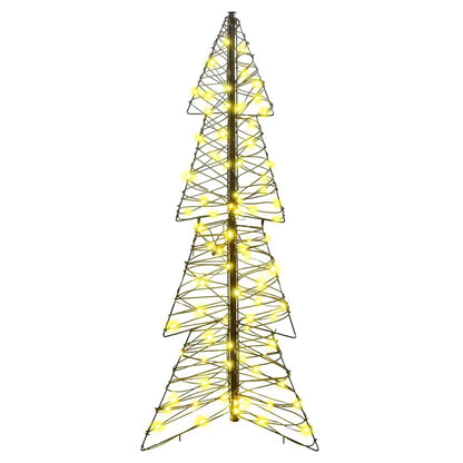 Albero di Natale con 100 LED Bianco caldo 120 cm Rattan | homemem39