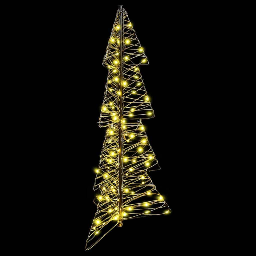 Albero di Natale con 100 LED Bianco caldo 120 cm Rattan | homemem39