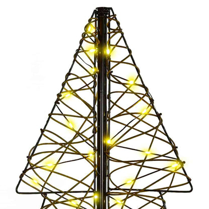 Albero di Natale con 160 LED Bianco caldo 150 cm Rattan | homemem39
