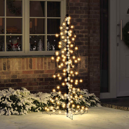 Albero di Natale con 160 LED Bianco caldo 150 cm Rattan | homemem39