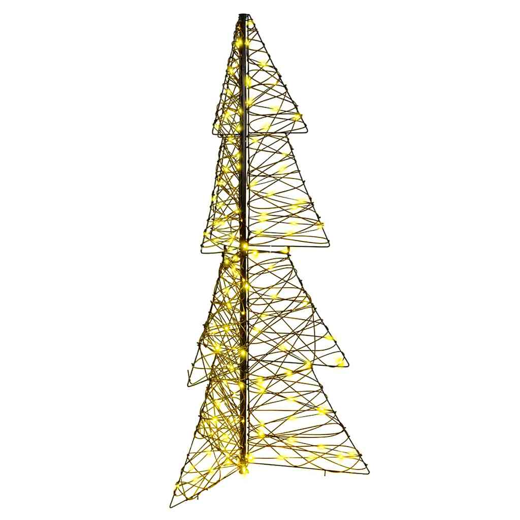 Albero di Natale con 160 LED Bianco caldo 150 cm Rattan | homemem39