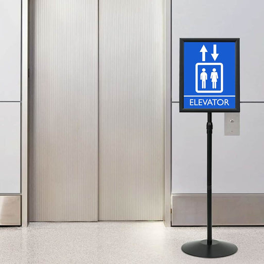 Supporto Poster a Piedistallo Nero a3 Alluminio e PVC