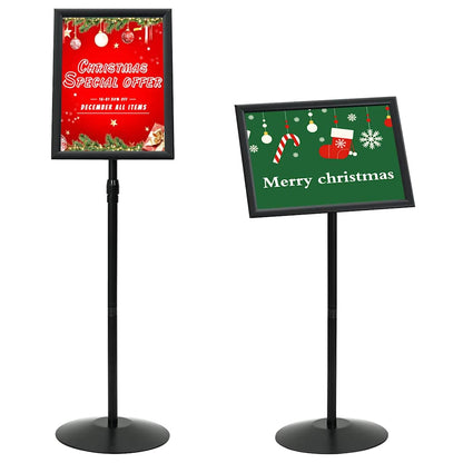 Supporto Poster a Piedistallo Nero a3 Alluminio e PVC