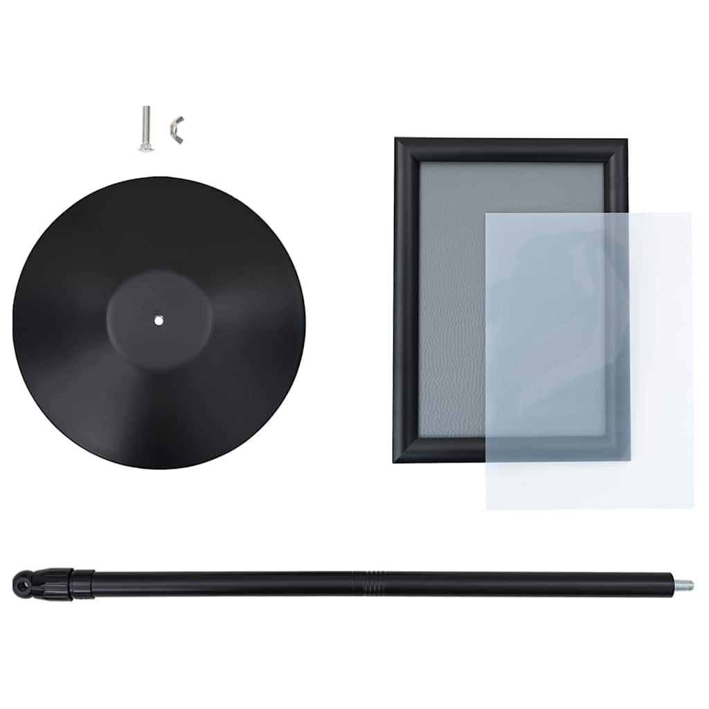Supporto Poster a Piedistallo Nero a4 Alluminio e PVC