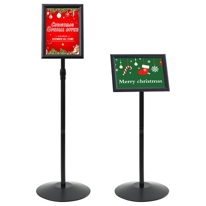 Supporto Poster a Piedistallo Nero a4 Alluminio e PVC