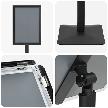 Supporto Poster a Piedistallo Nero a3 Alluminio e PVC