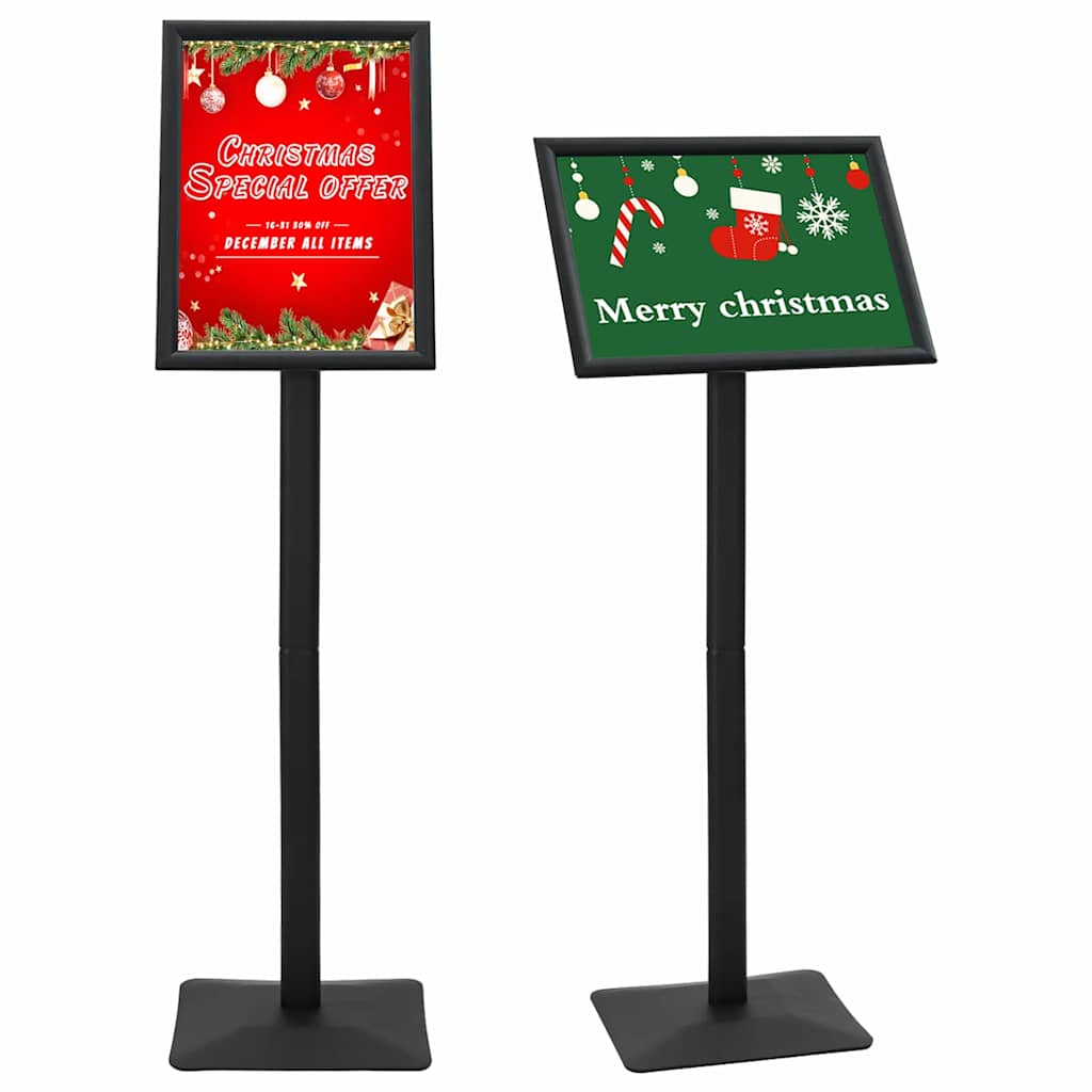 Supporto Poster a Piedistallo Nero a3 Alluminio e PVC