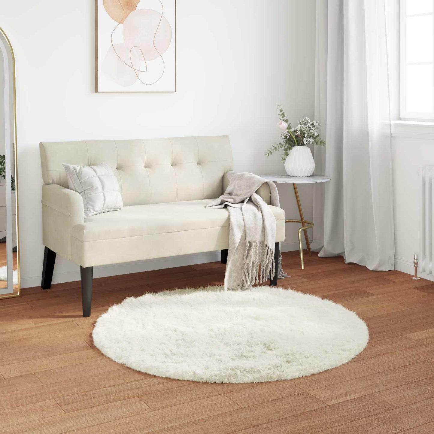 Tappeto Pecora Tafalla Bianco Ø 120 cm Poliestere
