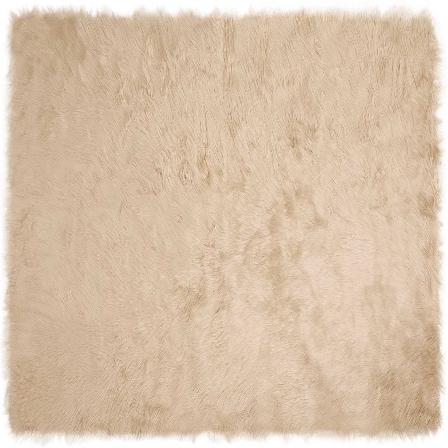 Tappeto Pecora Tafalla Beige 160 x 160 cm Poliestere