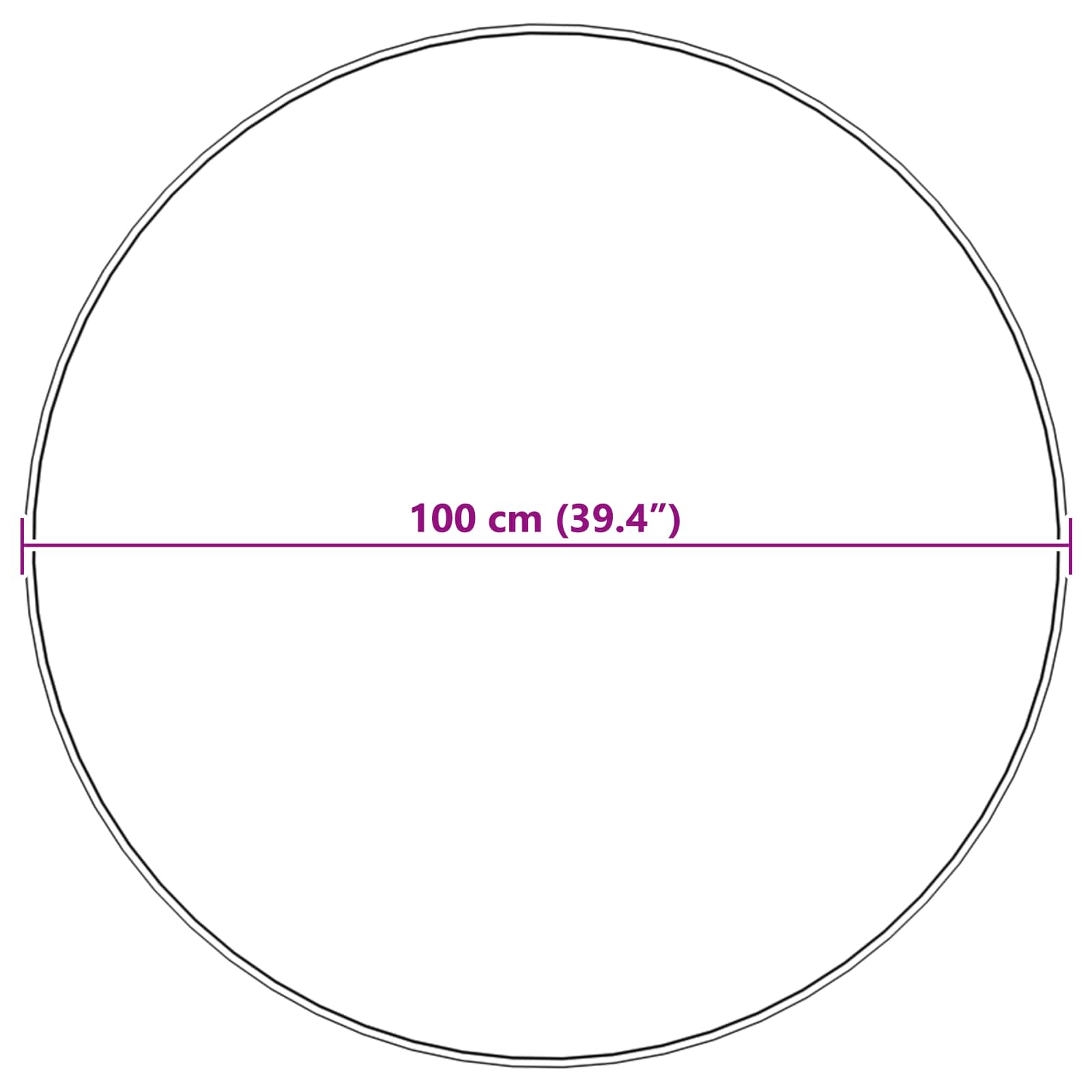 Tappeto in finta TAFALLA Beige Ø 100 cm Poliestere | homemem39