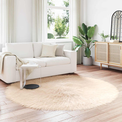 Tappeto in finta TAFALLA Beige Ø 160 cm Poliestere