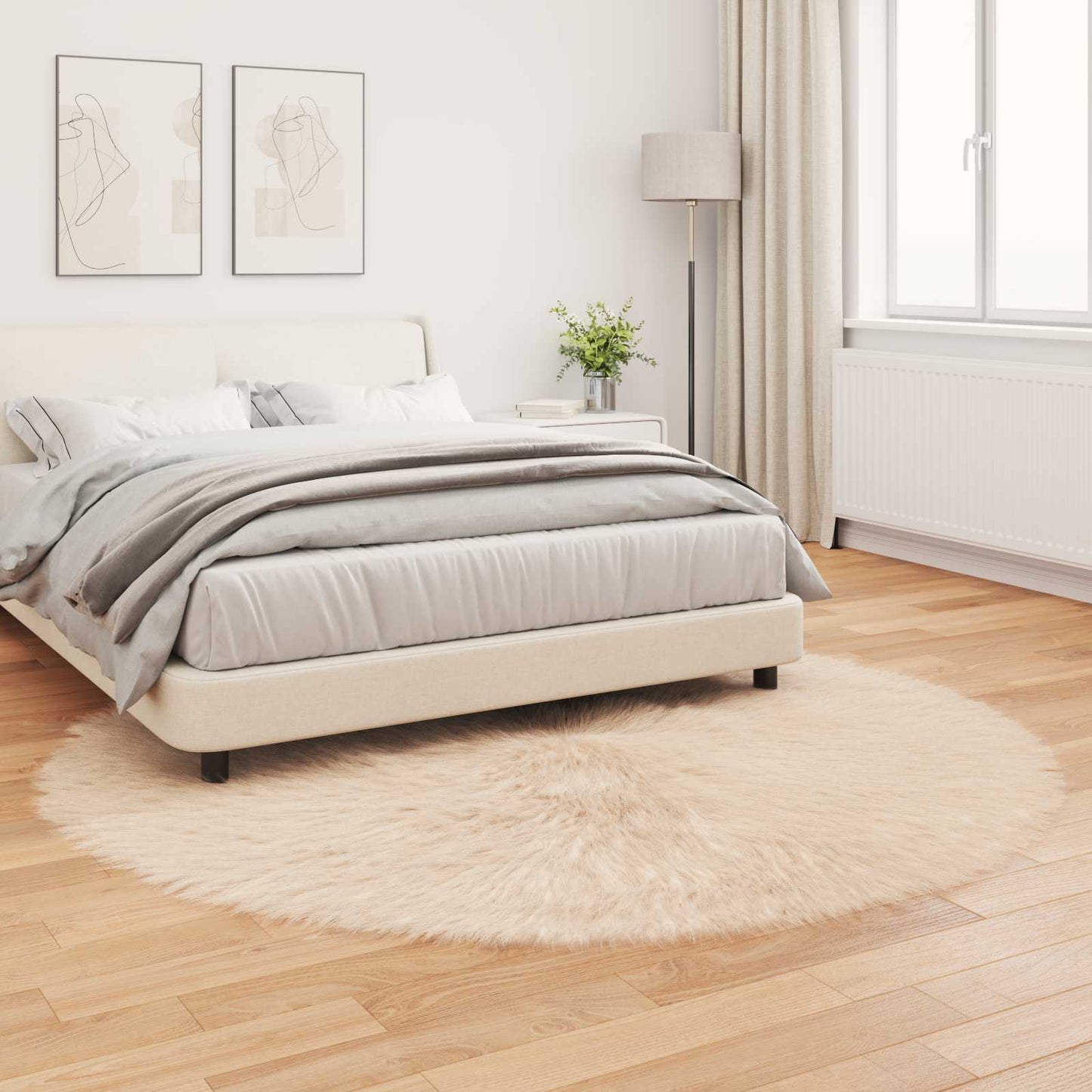 Tappeto Pecora Tafalla Beige Ø 160 cm Poliestere