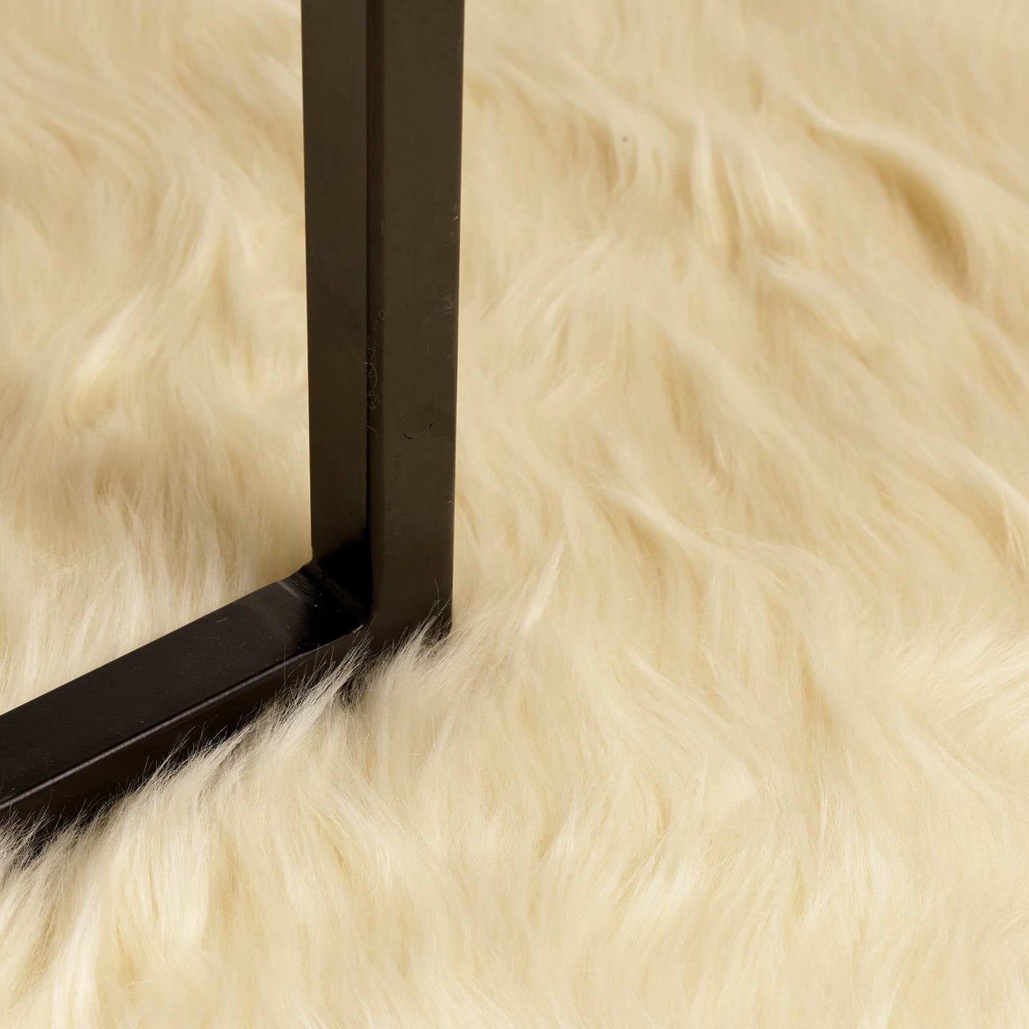 Tappeto in finta TAFALLA Crema 80 x 150 cm Poliestere