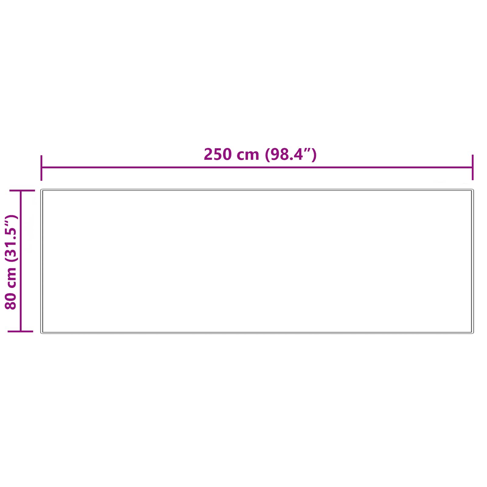 Tappeto in finta TAFALLA Crema 80 x 250 cm Poliestere | homemem39
