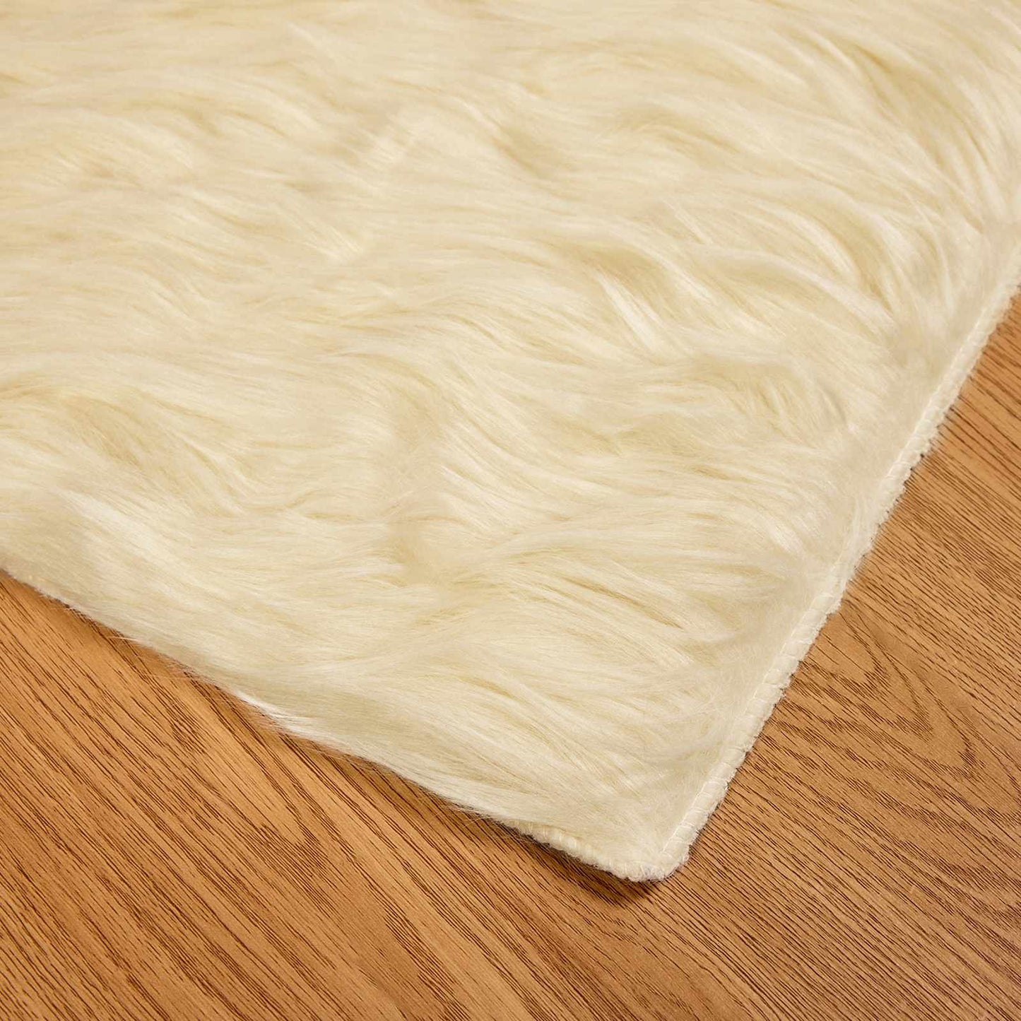 Tappeto Pecora Tafalla Crema 160 x 160 cm Poliestere