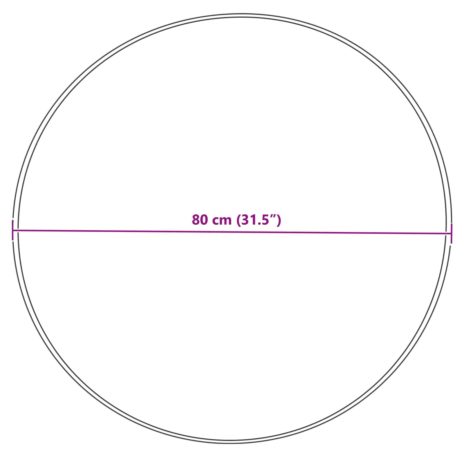 Tappeto in finta TAFALLA Crema Ø 80 cm Poliestere | homemem39
