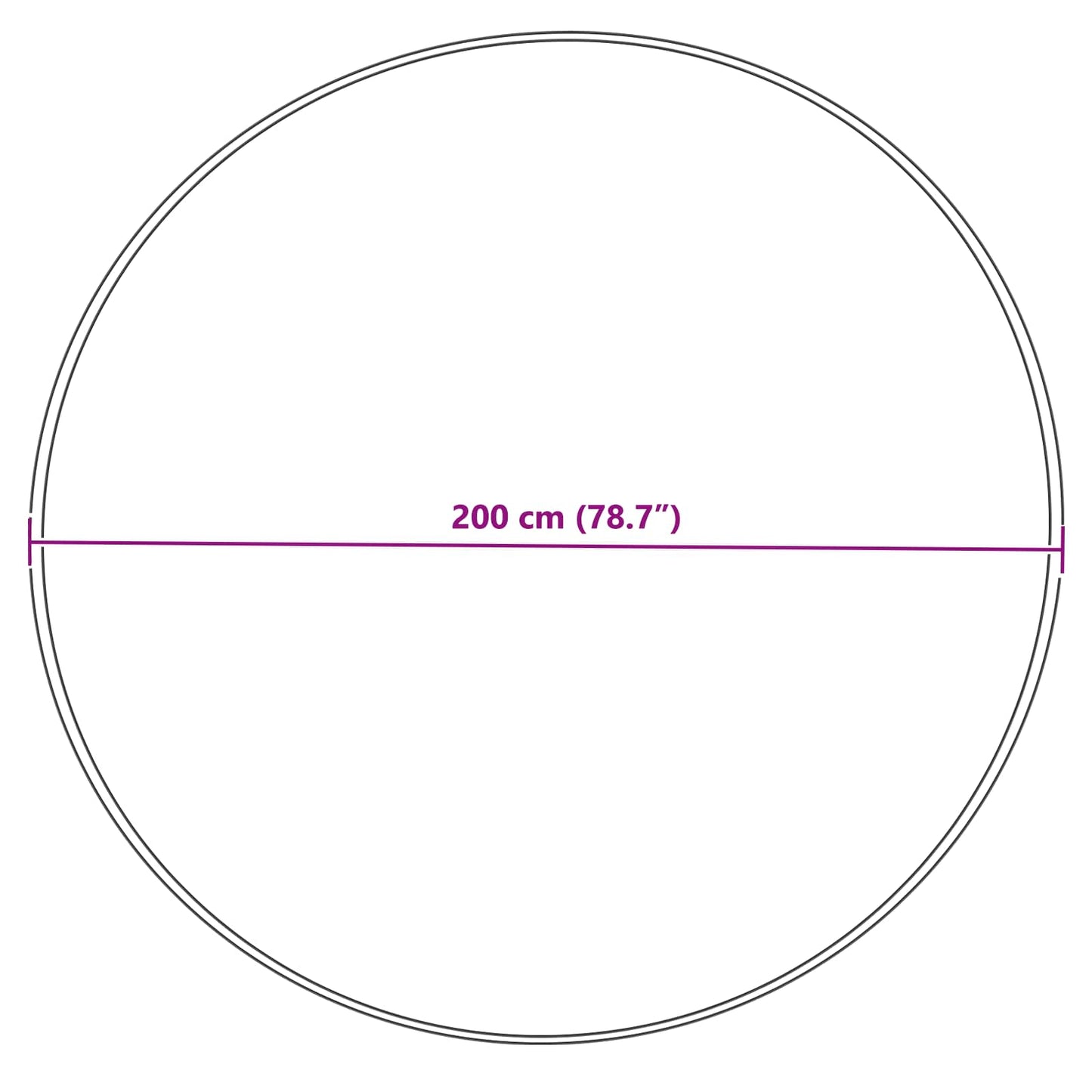 Tappeto in finta TAFALLA Crema Ø 200 cm Poliestere | homemem39
