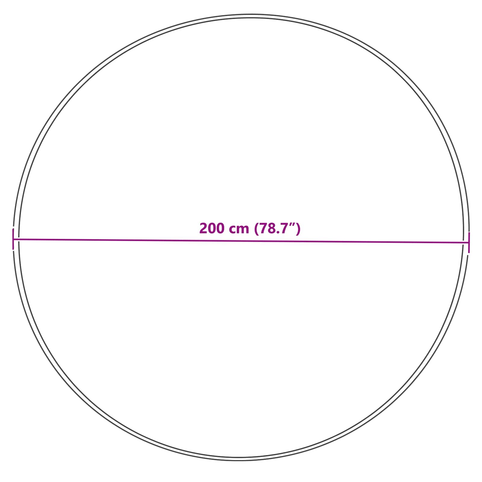 Tappeto in finta TAFALLA Crema Ø 200 cm Poliestere | homemem39