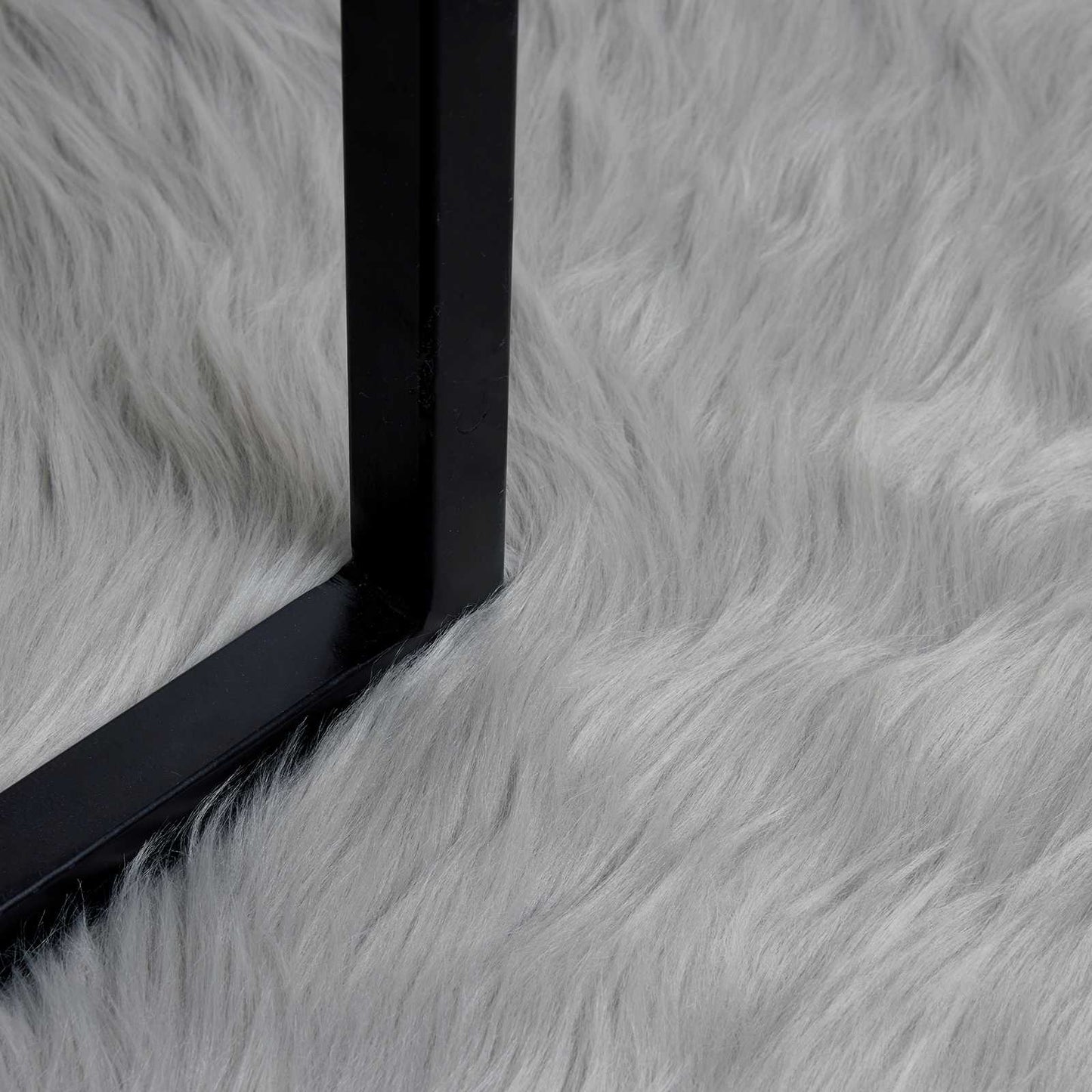 Tappeto in finta TAFALLA Grigio 80 x 150 cm Poliestere