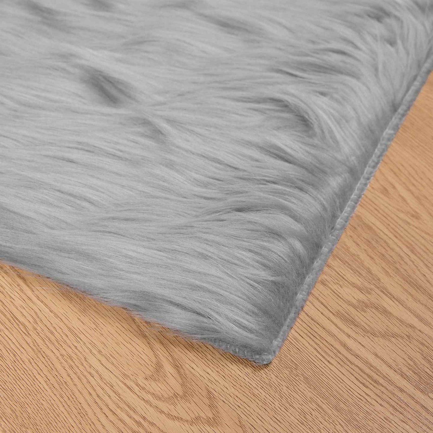 Tappeto in finta TAFALLA Grigio 80 x 150 cm Poliestere