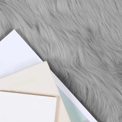 Tappeto in finta TAFALLA Grigio 80 x 250 cm Poliestere