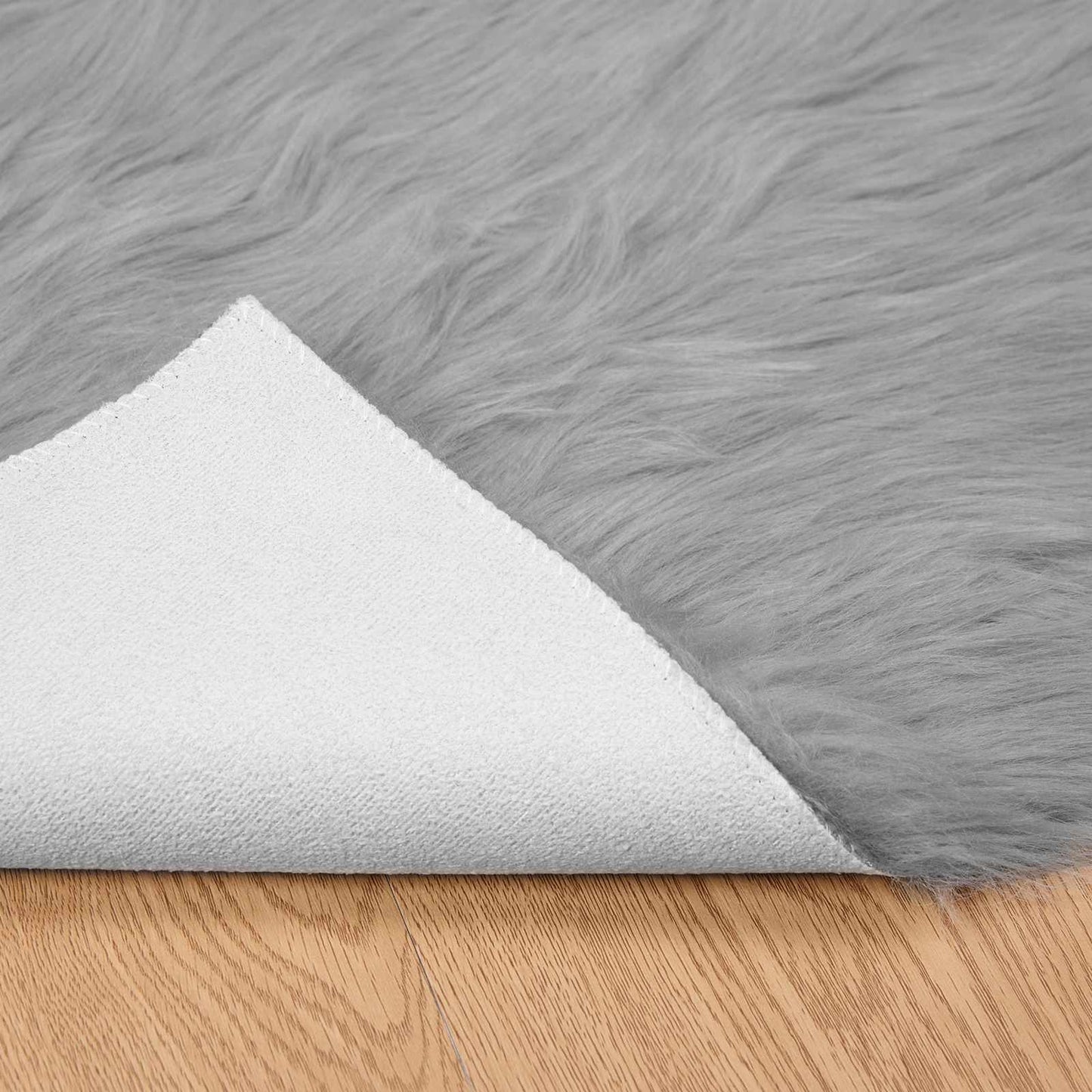 Tappeto in finta TAFALLA Grigio 120 x 120 cm Poliestere