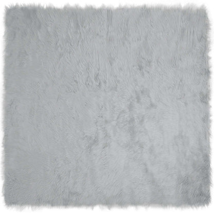 Tappeto in finta TAFALLA Grigio 200 x 200 cm Poliestere