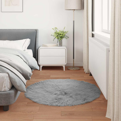 Tappeto Pecora Tafalla Grigio Ø 100 cm Poliestere