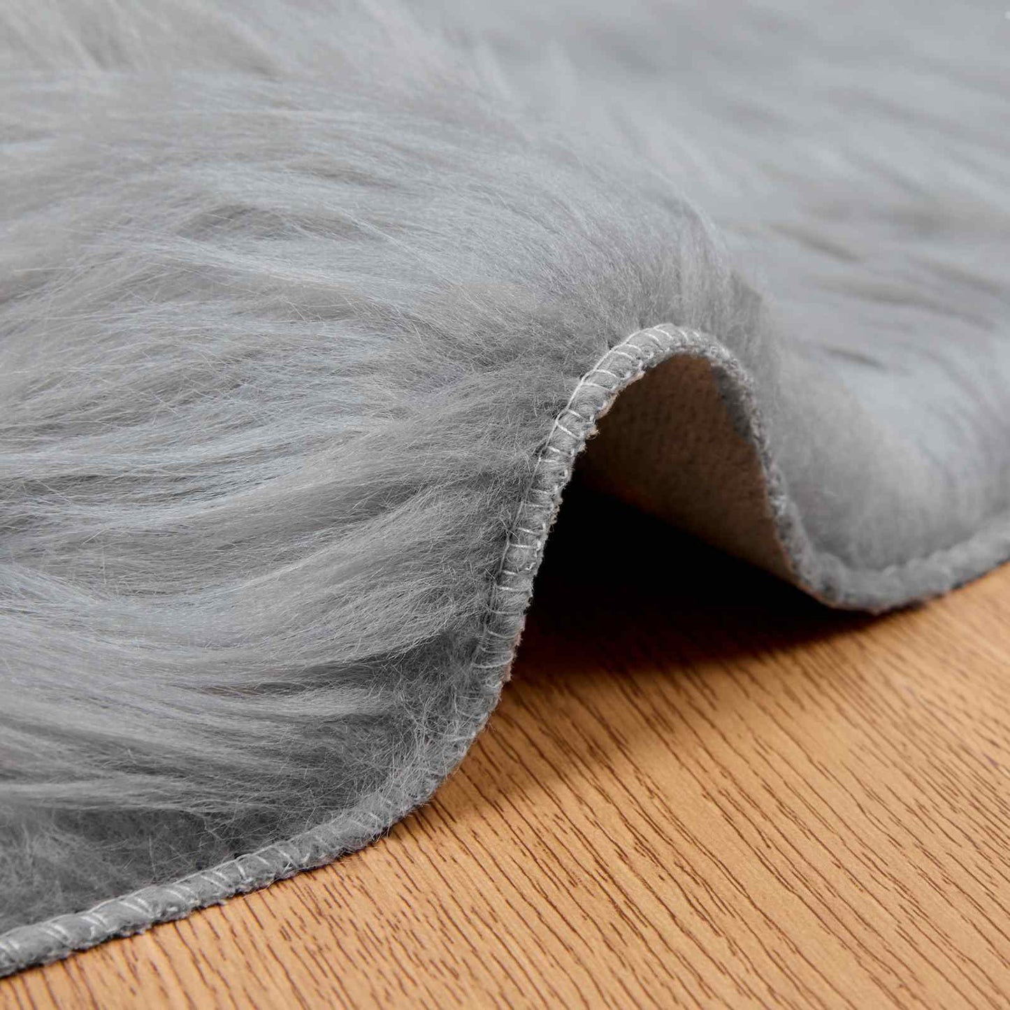 Tappeto in finta TAFALLA Grigio 60 x 90 cm Poliestere