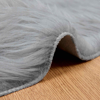 Tappeto in finta TAFALLA Grigio 60 x 90 cm Poliestere
